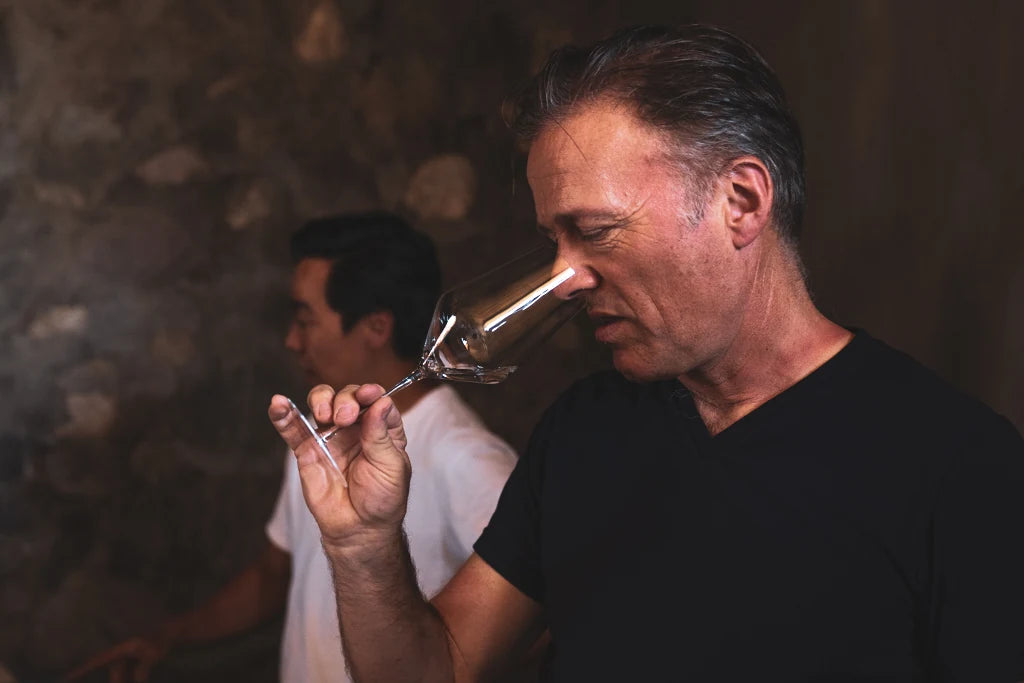 Aldo Sohm tasting mezcal in Oaxaca